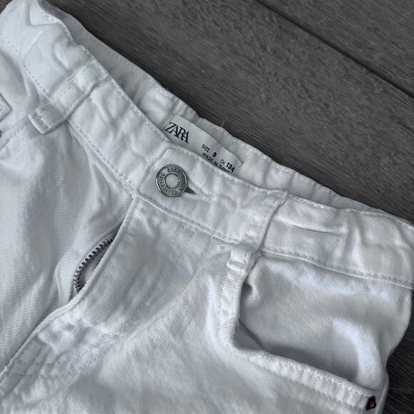 Zara Girls Size 9 White wide leg Jeans - Picture 6 of 8